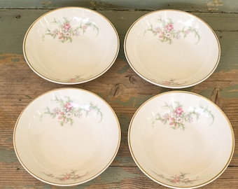 China Rose Berry Bowls, Vintage Pink Roses, Set of 4,Bride's Bouquet, Taylor Smith Taylor