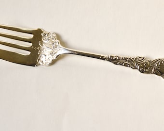 Fourchette de service, assiette d’argent, fourchette à viande froide, 1894, Boyd monogrammé