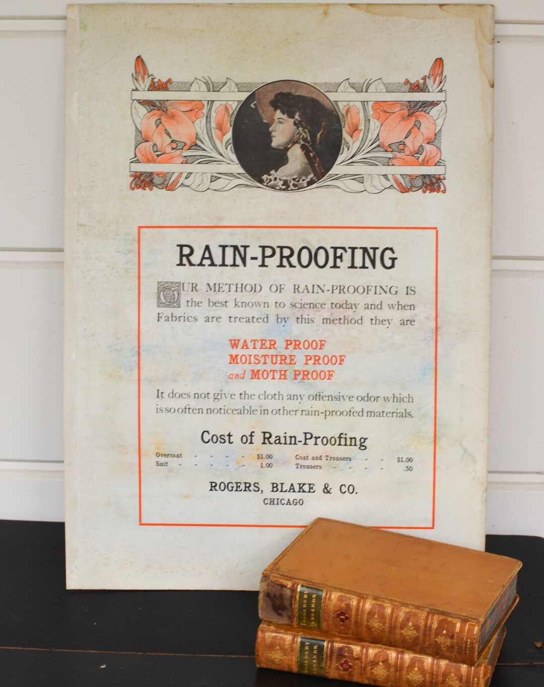 Antique Catalog, Men's Tailor Catalog Page, 1910, Original Catalog Page