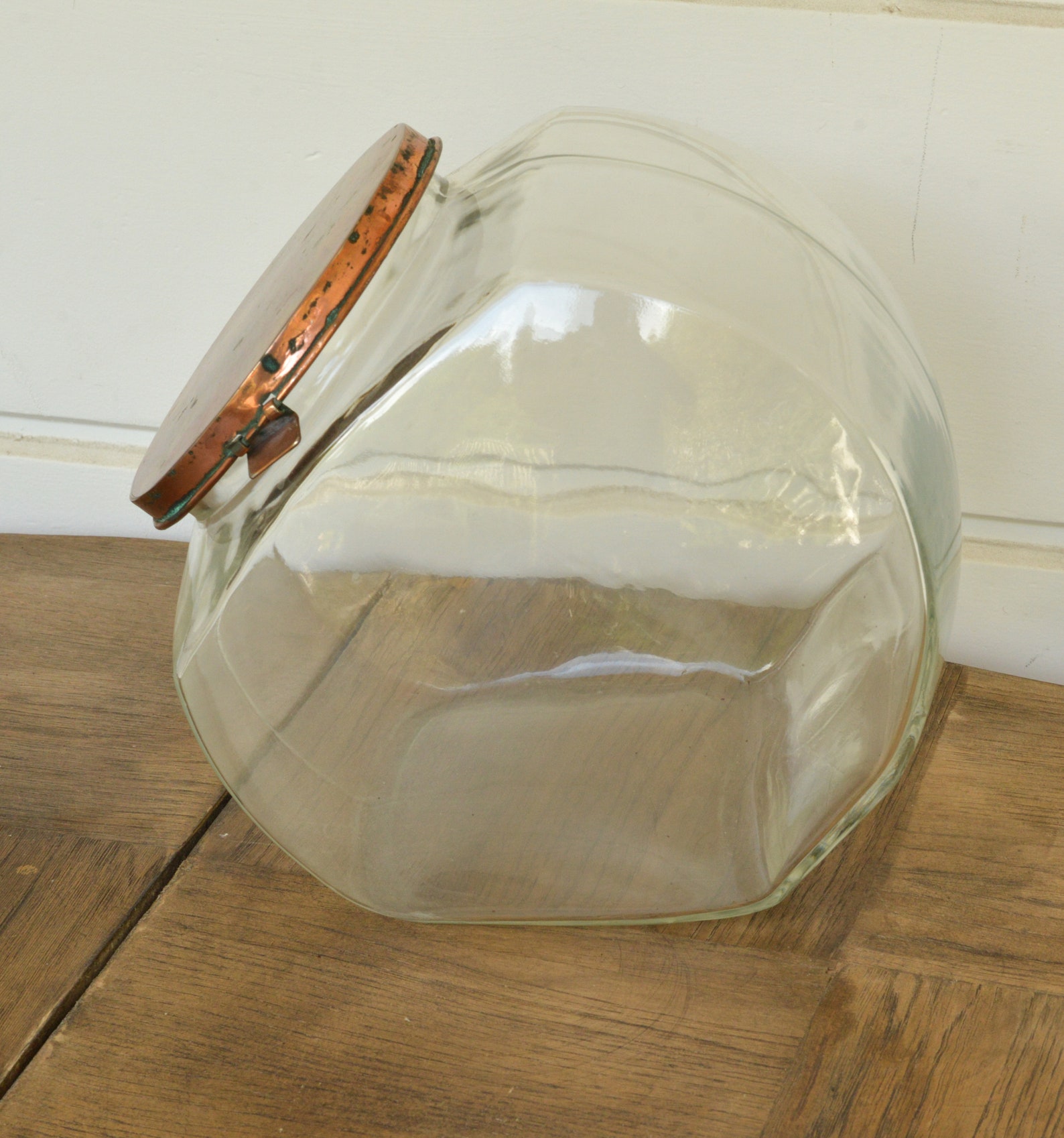 General Store Candy Jar Counter Top Jar Copper Lid Tilt Jar Etsy