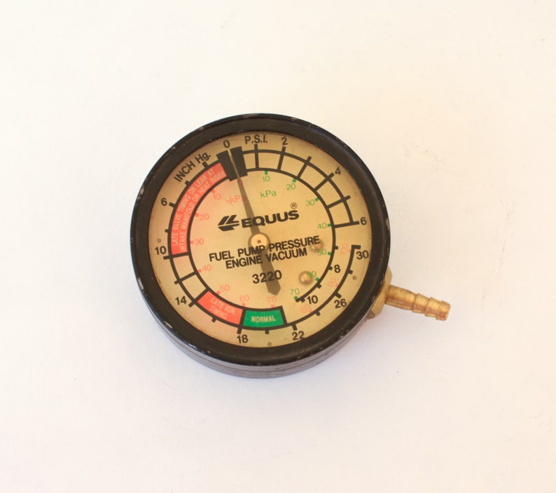 Gauge Vintage Equus Pump Pressure Engine Vacuum Steampunk Etsy