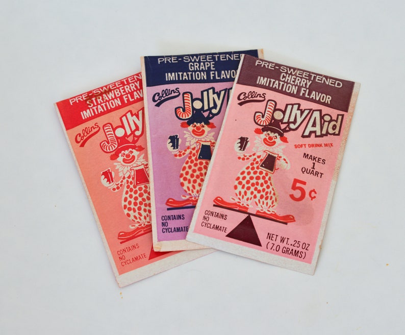 Jolly Aid Soft Drink Mix Vintage Kitchen Unopened Packets Etsy