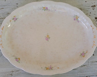 Large Platter, Large Serving Plate, Very Old China Plate