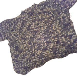 Crochet Men&#39;s Size 2XL Pullover Sweater in Green Camouflage, Green Camo Color Crochet Sweater, Men&#39;s Sweater