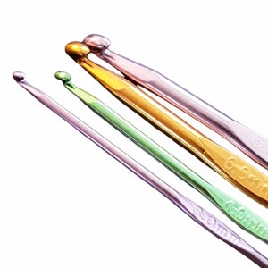 Aluminum Crochet Hooks, 2.0 mm 2.5 mm 3.5 mm image 1