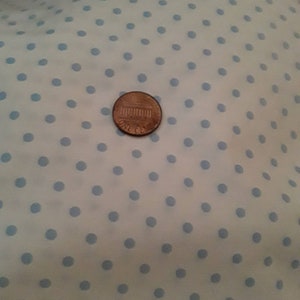 Blue Polka Dot Cotton Fabric, Quilting Fabric, Cotton Fabric, Fabric for Quilting, 43&quot;x12 1/2&quot; Poka Dot Fabric