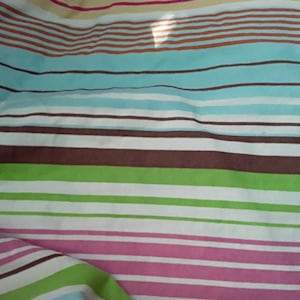 Multicolor Striped 32&quot;x46&quot; Cotton Fabric, Striped Fabric, Cotton Fabric with Stripes