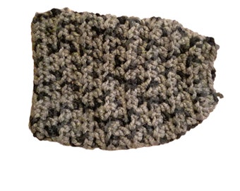 Grey and Black Crochet Dog Sweater