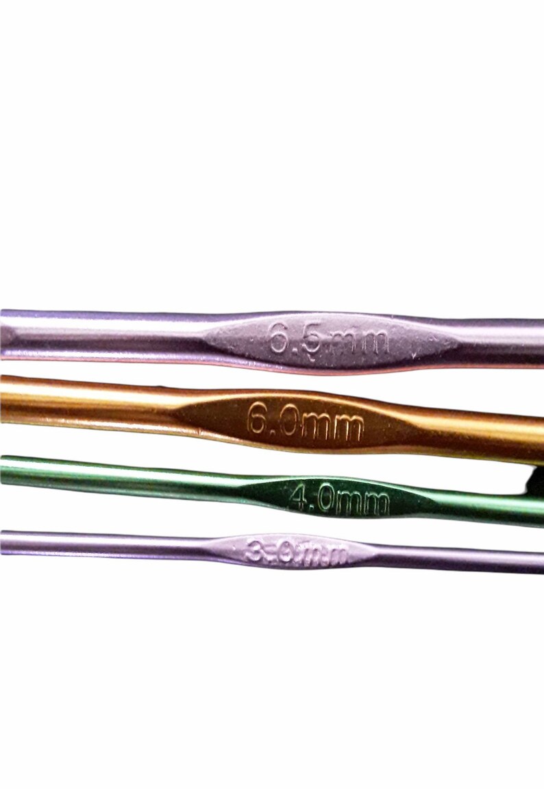 Aluminum Crochet Hooks, 2.0 mm 2.5 mm 3.5 mm image 2