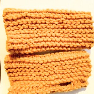Hand Knit Light Tan Fingerless Gloves