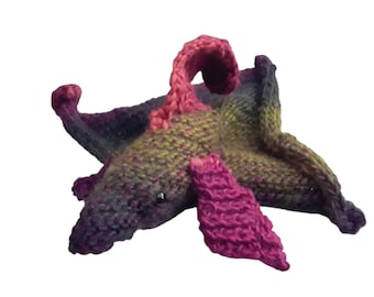 Hand Knit Betta Fish Plushie: Tropical Stuffed Toy