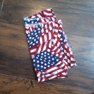 Waving American Flag Print Cotton Fabric, 36&quot;x22 1/2&quot;