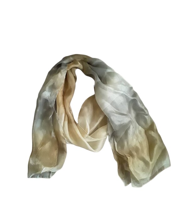 Vintage Faux Silk Scarf Fashion Accessories 60x13 Inch Etsy