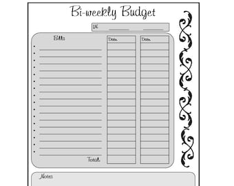 Biweekly spending budget Etsy graphic relating to Bi Weekly Paycheck Budget Printable called Biweekly price range Etsy