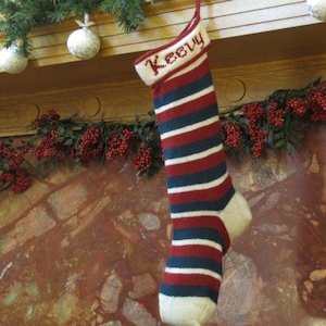 Personalised Christmas Stocking Knitting Pattern PDF