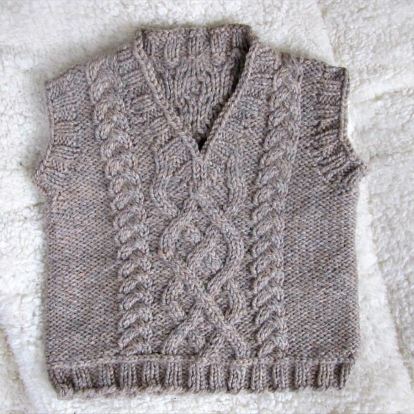 Vest Knitting Pattern Etsy New Zealand
