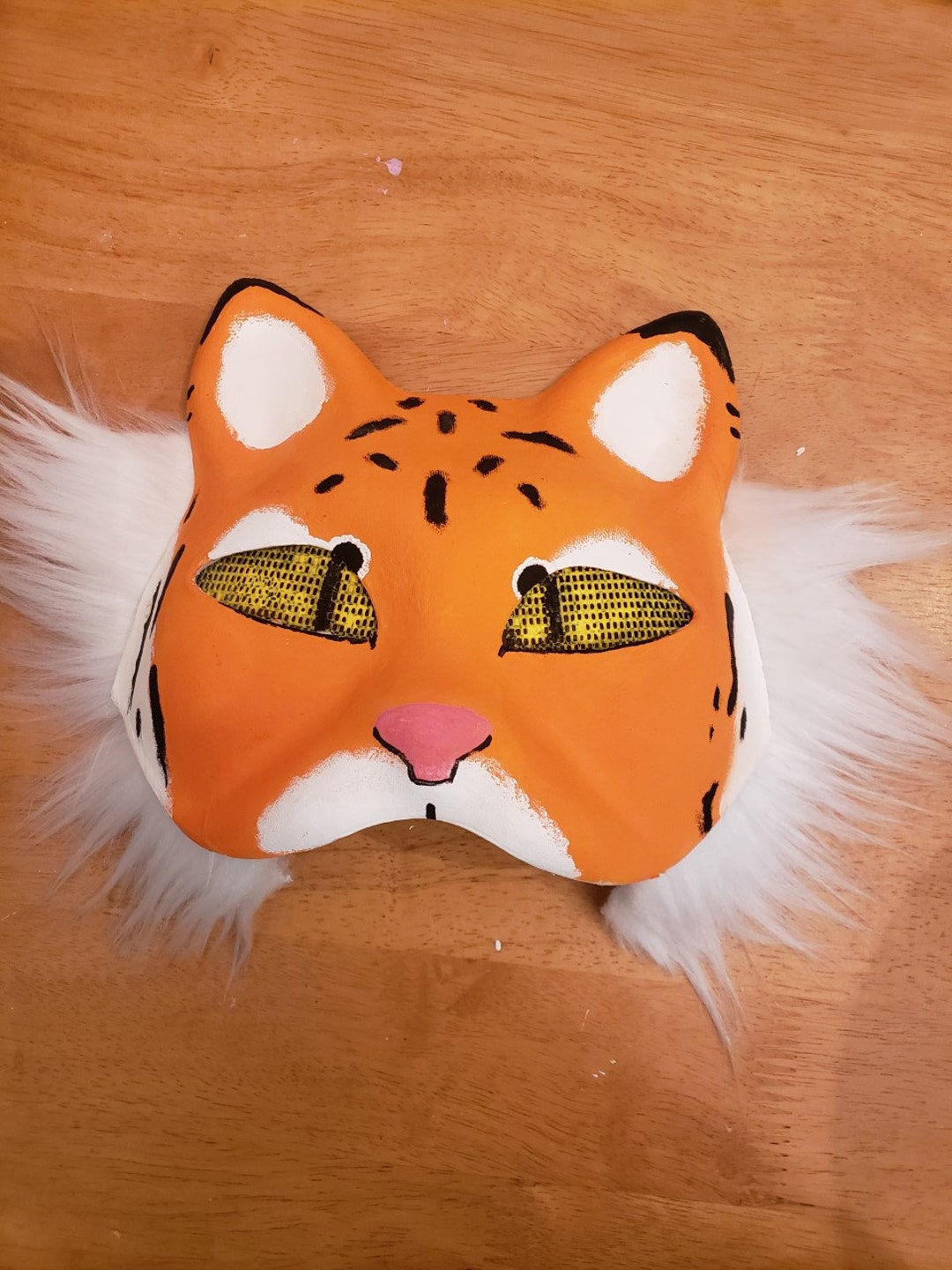 Handmade Painted Tiger Therian Furry Mask Etsy