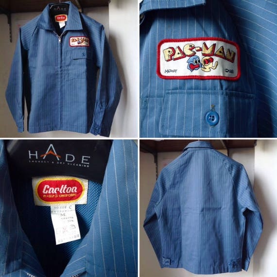 Vintage 1981 PAC MAN atari nintendo japan work jacket size M | Etsy