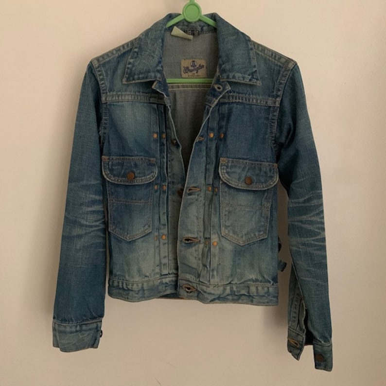 Vintage Wrangler BLUE BELL denim selvedge jacket size 12 | Etsy