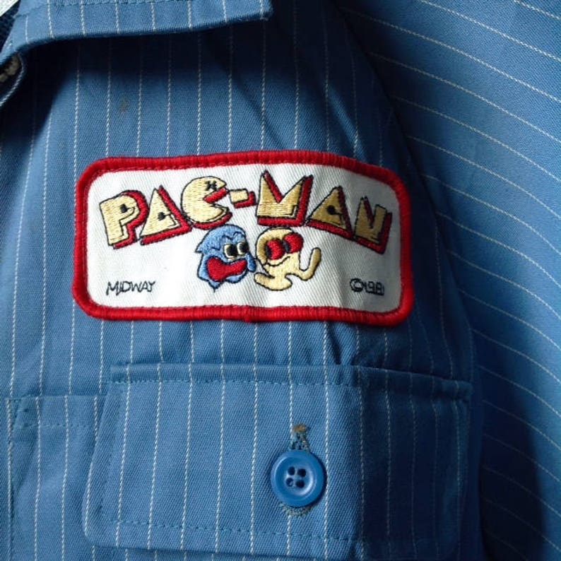 Vintage 1981 PAC MAN atari nintendo japan work jacket size M | Etsy
