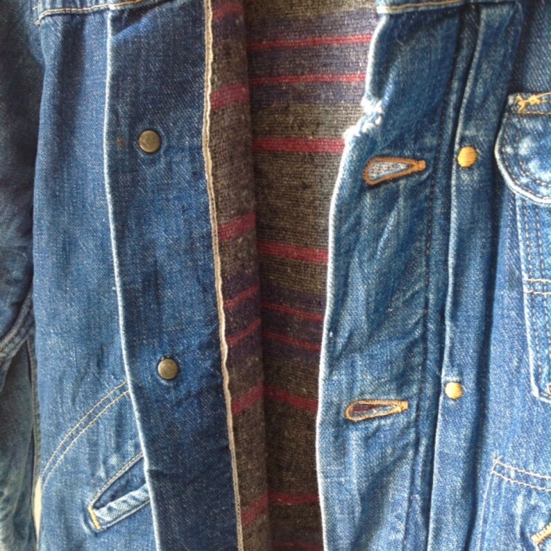 Vintage Wrangler Blue Bell selvedge denim trucker jacket size | Etsy
