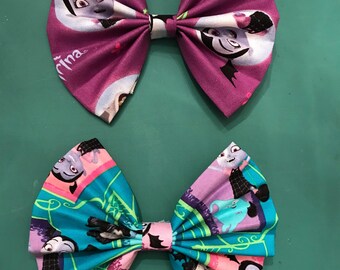 Set Of Vampirina Inspired Glitter Bat Hair Bow Clip Not Jojo Hair Bow