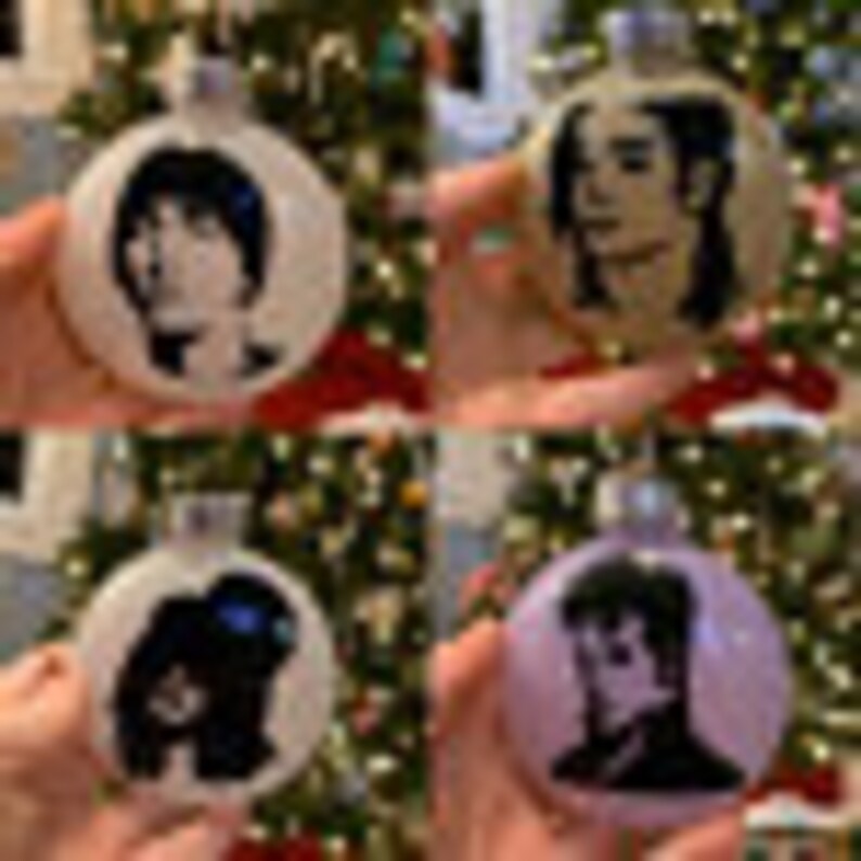Handmade \u201cJim Morrison Michael Jackson\u201d Christmas Ornament Your choice Eminem
