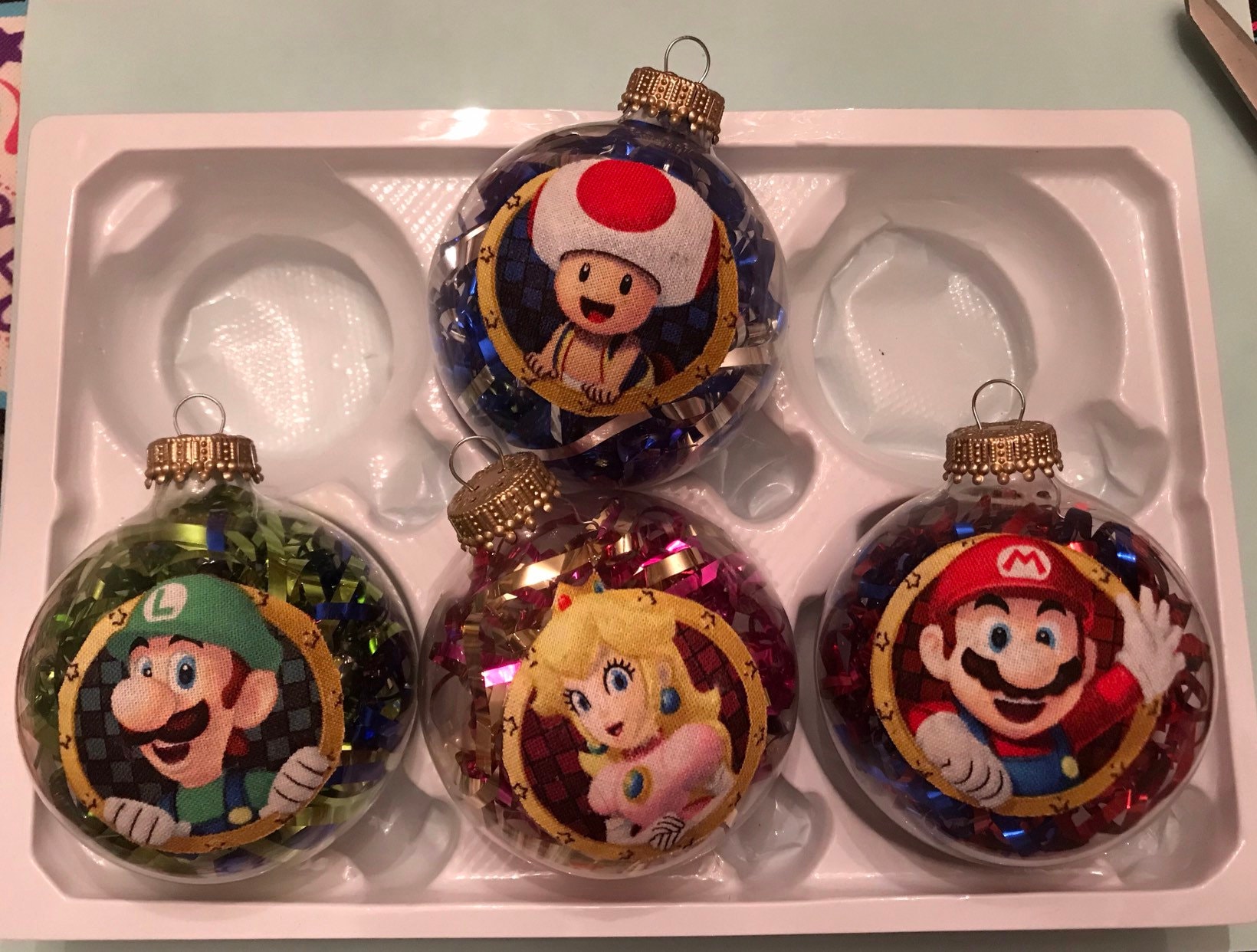Super Mario Christmas Ornaments 