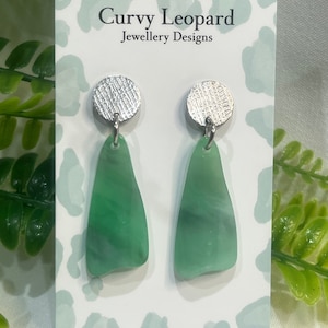 Acryl Ohrringe | Grüne Ohrringe | Statement Ohrringe | Damen Schmuck | Ohrringe | Mode Ohrringe