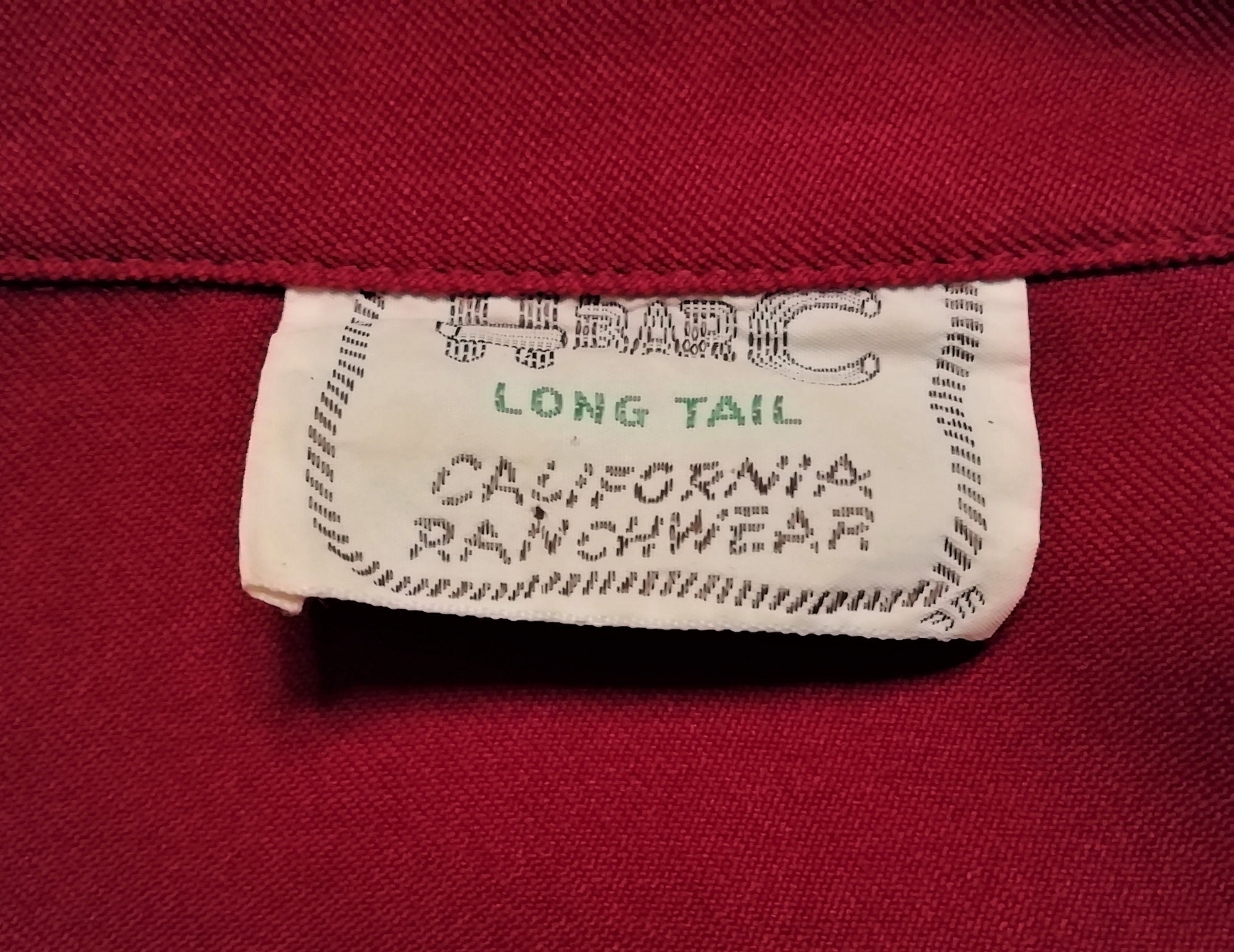 Vintage HBarC California Ranchwear long tail Western Shirt. | Etsy