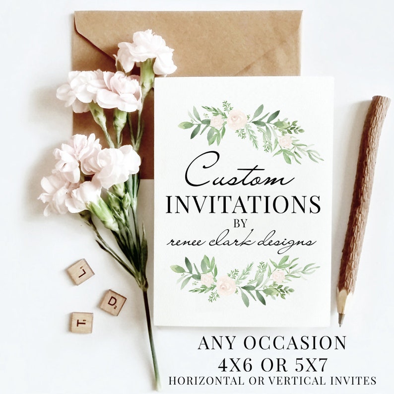 Custom Invitation Cards and Invitations Custom Invite Etsy