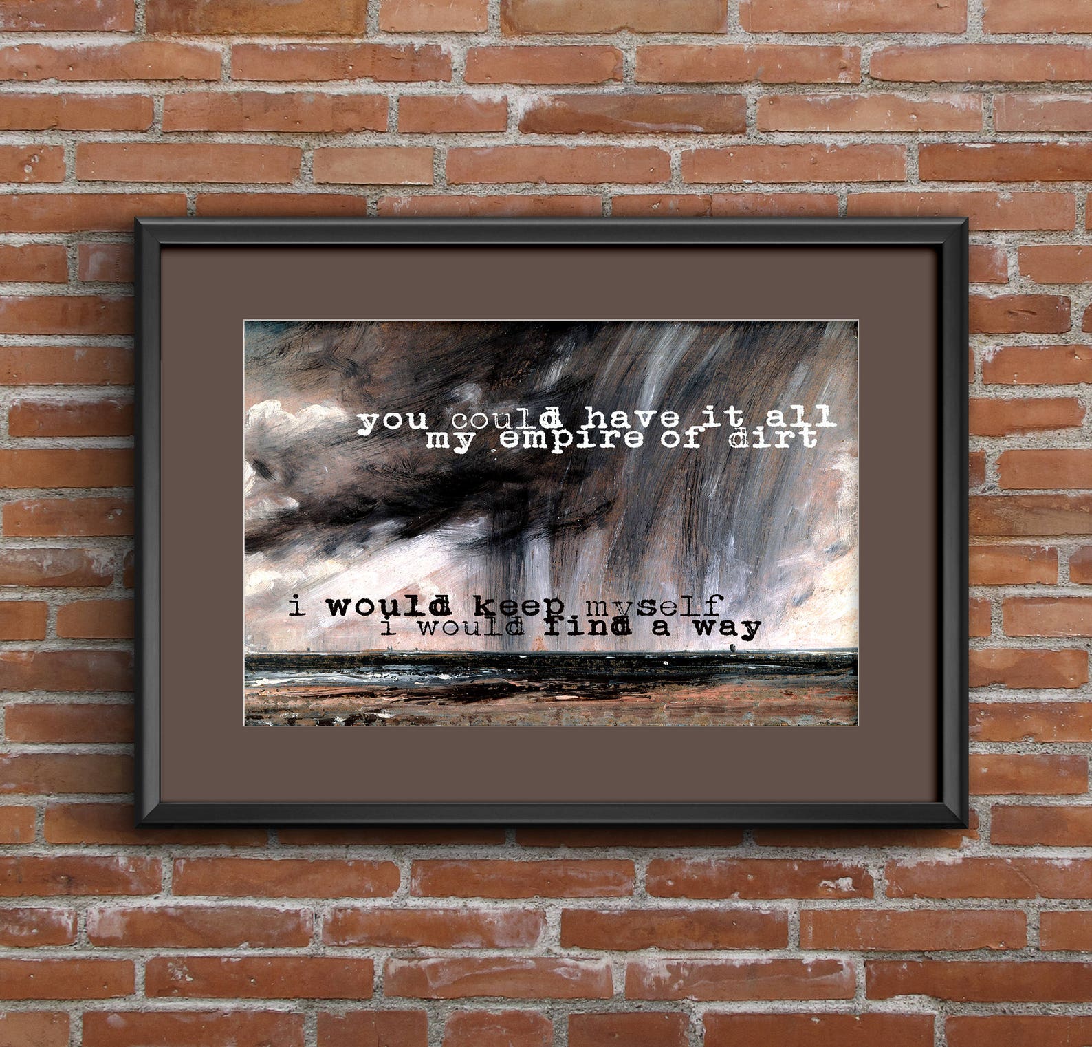 Nine Inch Nails/johnny Cash Hurt. Song Lyric Art Print Wall Etsy
