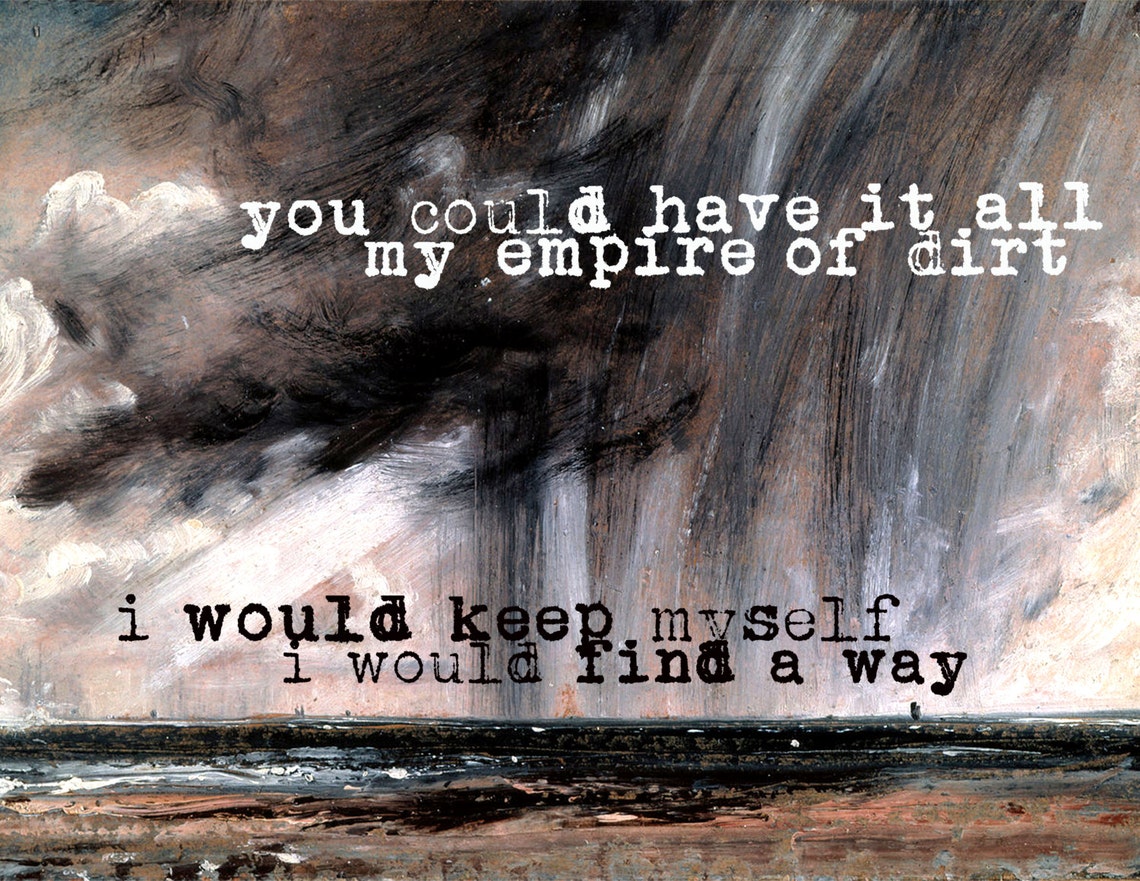 Nine Inch Nails/johnny Cash Hurt. Song Lyric Art Print Wall Etsy(05)
