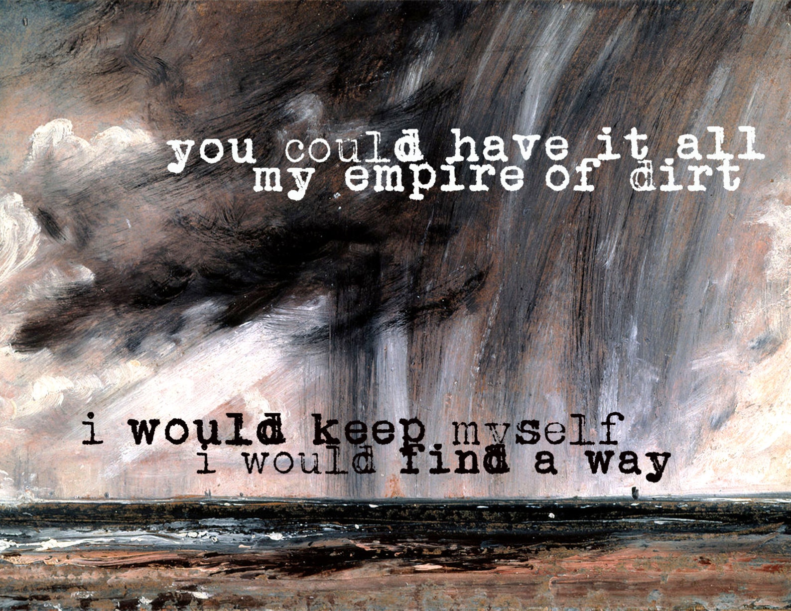 Nine Inch Nails/johnny Cash Hurt. Song Lyric Art Print Wall Etsy
