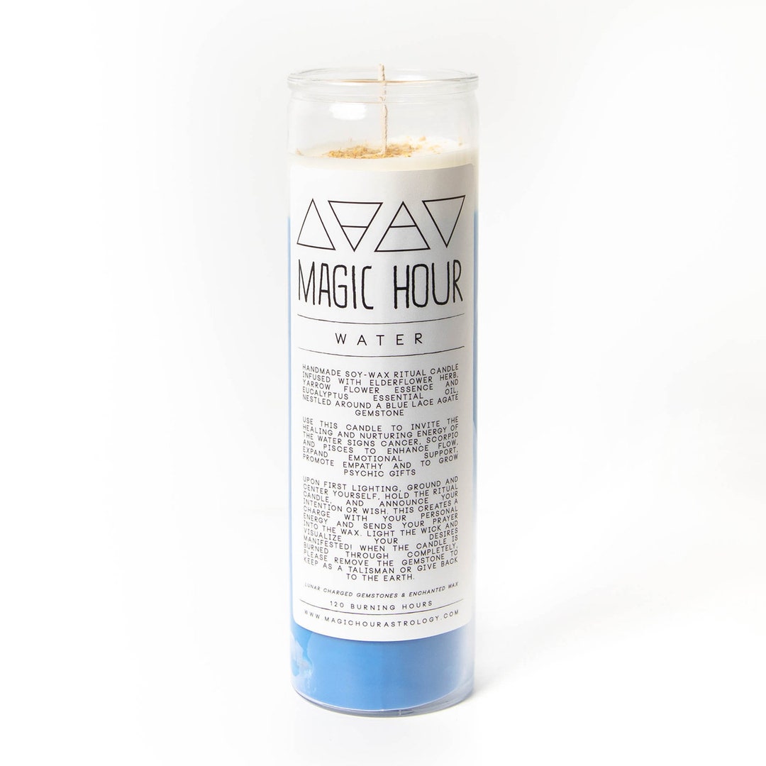 Water Elemental Ritual Candle - Large - Etsy