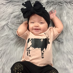 Country Baby Clothes Baby Clothes Cute Cow Shirt Country Etsy