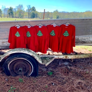 Toddler Cotton Monogrammed Dress - Personalized Baby Girl Christmas Outfit - Girls Picture Dress