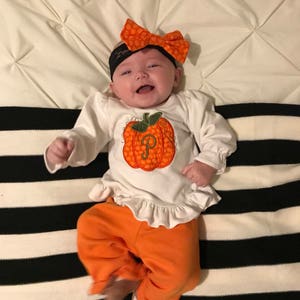 Pumpkin Shirt | Cute Kids Clothes | Baby Shower Gift | Girls Clothes | Baby Clothing | Toddler Clothes | Baby Gift Idea | Baby Clothes