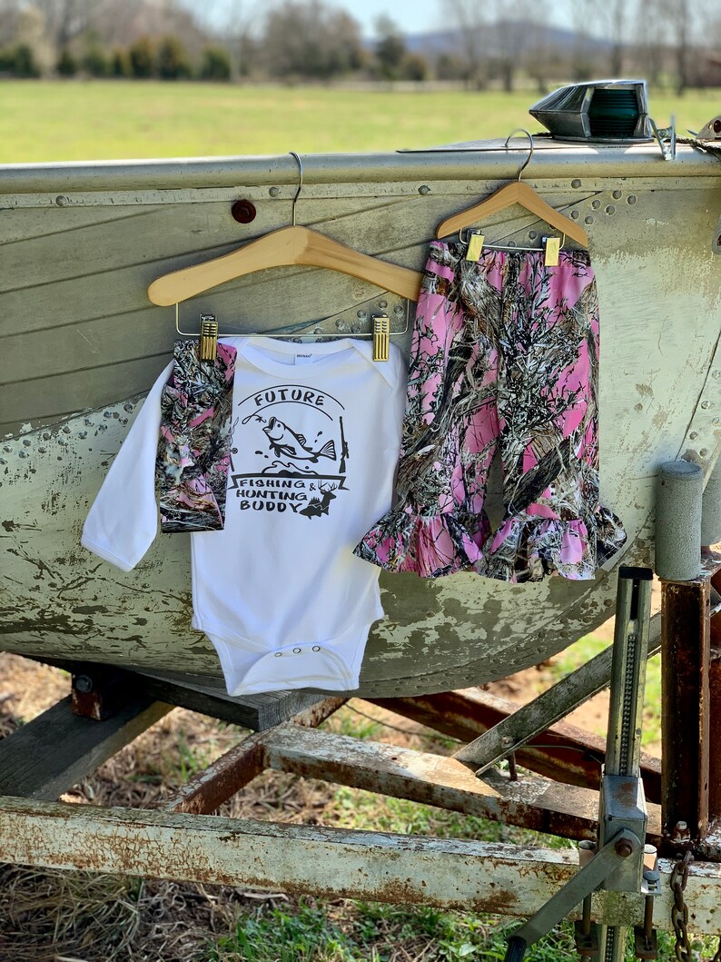 Girls Outfit Fishing Buddy Outfit Baby Outfit Baby Clothes Baby Girl Outfit