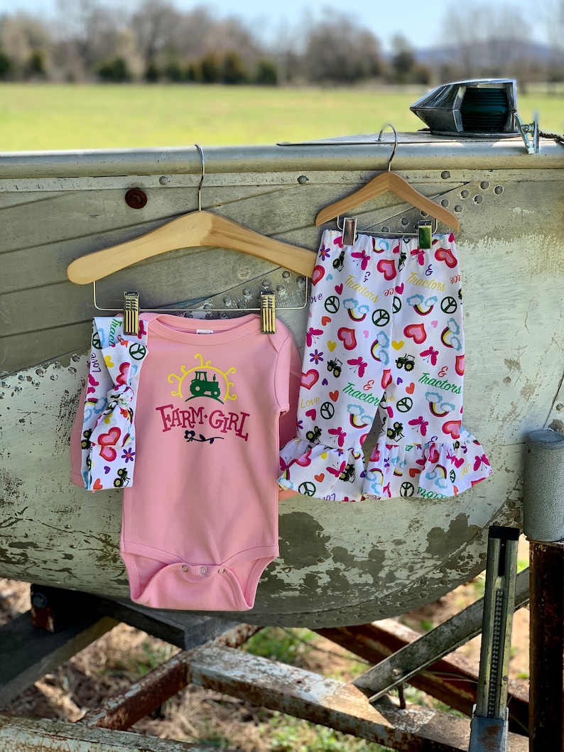 Baby Girl Outfit Farm Girl Outfit Country Girl Outfit Etsy