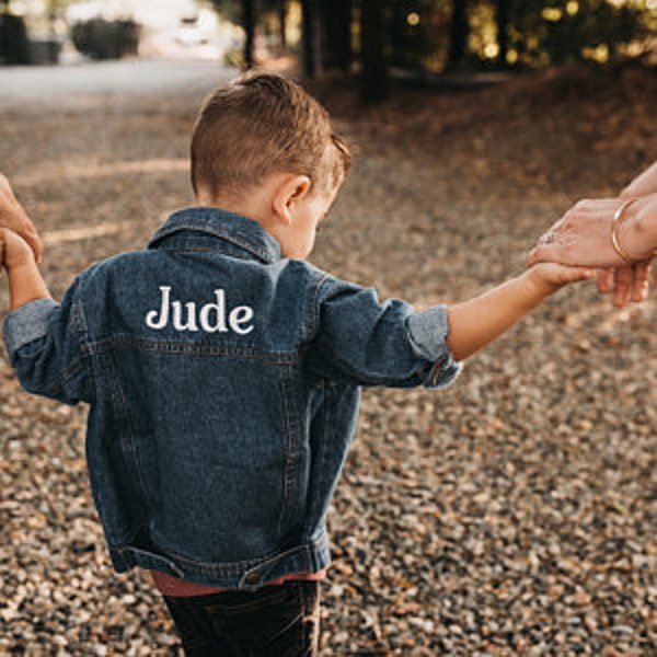 Jeansjacken für Jungen - Baby Jeansjacke - Blumenmädchen Jeansjacken - Personalisierte Jeansjacken - Kinder Jeansjacke - Kleinkind Jeansjacken