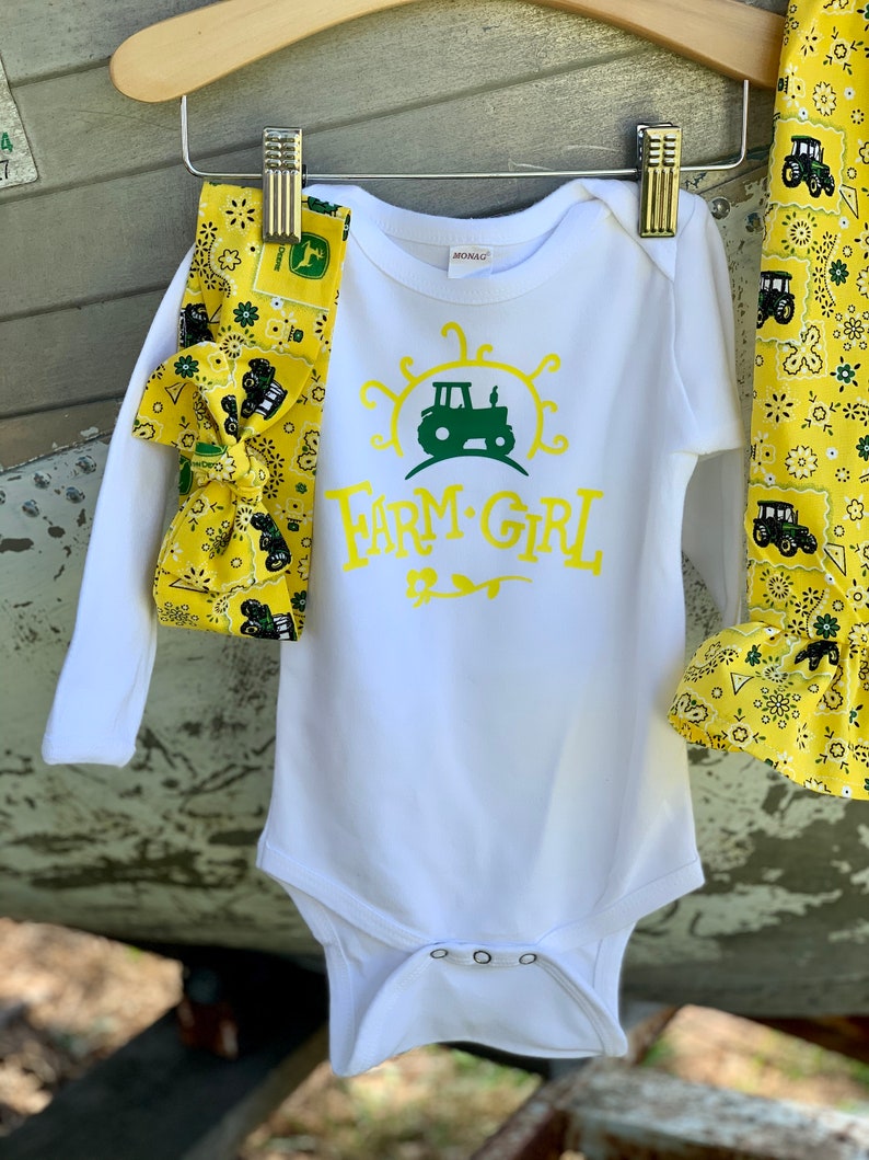 Baby Girl Outfit Farm Girl Outfit Country Girl Outfit Etsy