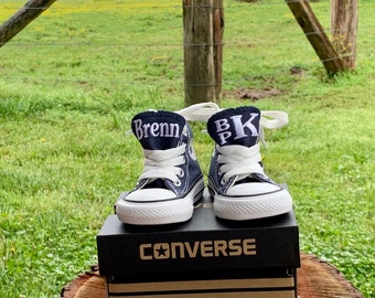 Monogrammed high quality converse kids