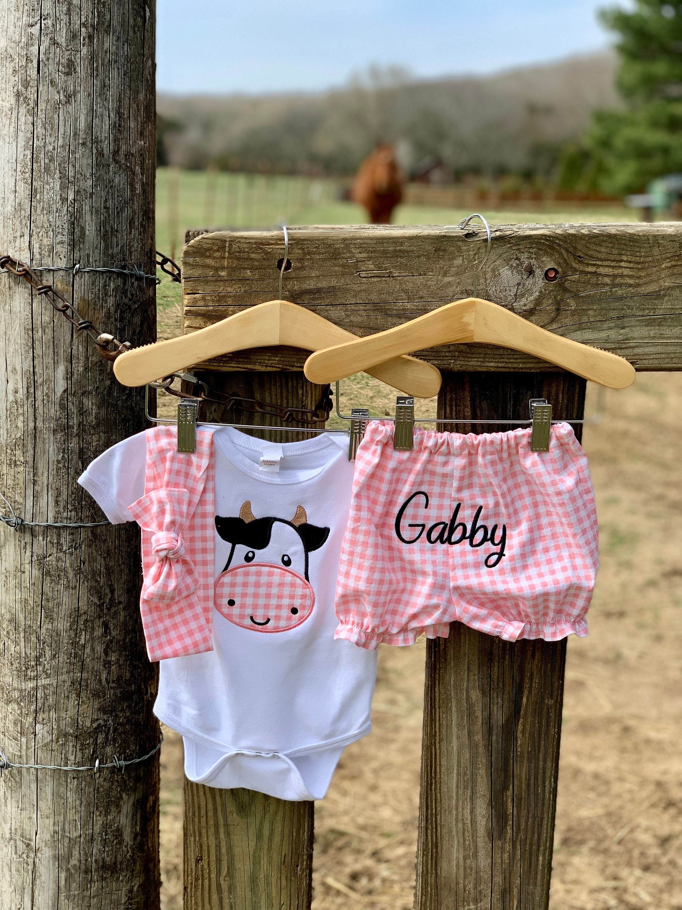 Kite Clothing Organic Cotton Baby Top Farm Fun Cow Applique