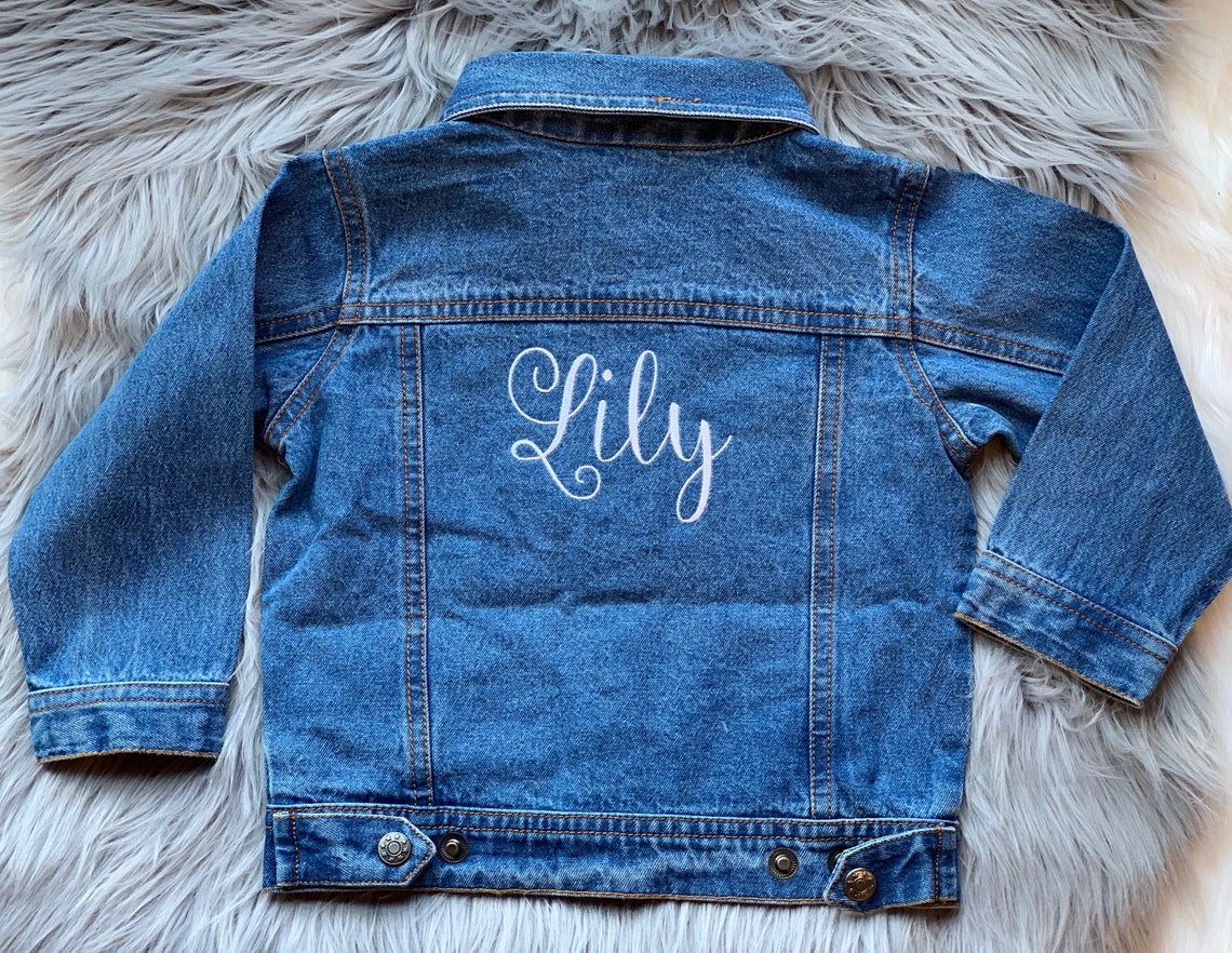Flower Girl Jean Jacket Personalized Toddler Jacket | Etsy