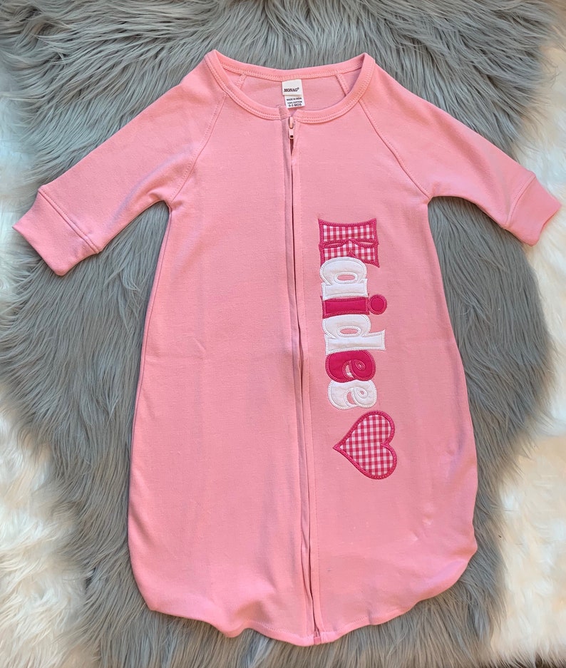 Baby Sleepers Sleep Sacks Baby Gown Personalized Sleeper Etsy