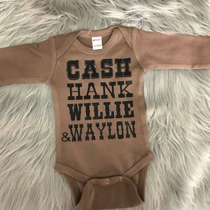 Johnny Cash Shirt Country Baby Clothes Baby Clothes Johnny Cash Onesie Hippie Baby Country Baby Shirt Mocha