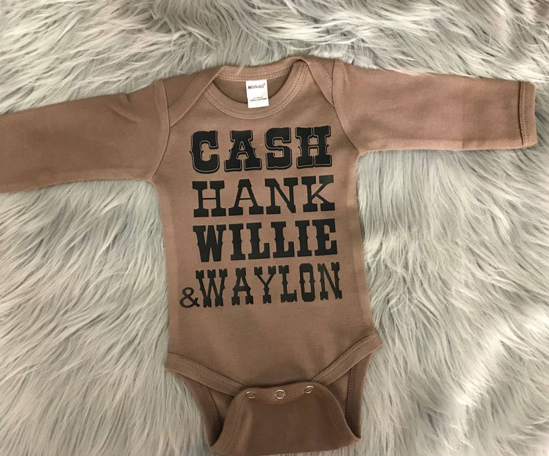 Johnny Cash Shirt Country Baby Clothes Baby Clothes Johnny Cash Onesie Hippie Baby Country Baby Shirt Mocha