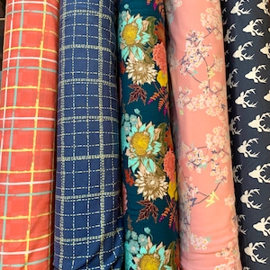 Cute Cotton Spandex  Fabric by the Yard - Fabric by the Yard - Sewing Fabric - Fabric - Cotton Spandex Fabric - Art Gallery Fabric