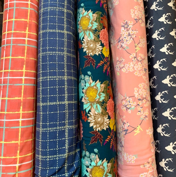 Cute Cotton Spandex Fabric by the Yard Fabric by the Yard Sewing